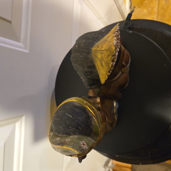 Balinese Hand Carved Wood Bride and Groom Figurine Statue Bust Vintage - Picture 8 of 11